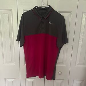 Nike Golf Red and Gray Performance Polo Shirt